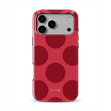 Large Polka Dots, Crimson Red - Tough Mobilcover