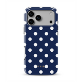 Classic Polka Dots, Old Money Blue - Tough MagSafe iPhone Cover