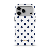 Classic Polka Dots, Sailor Blue - Tough MagSafe iPhone Cover