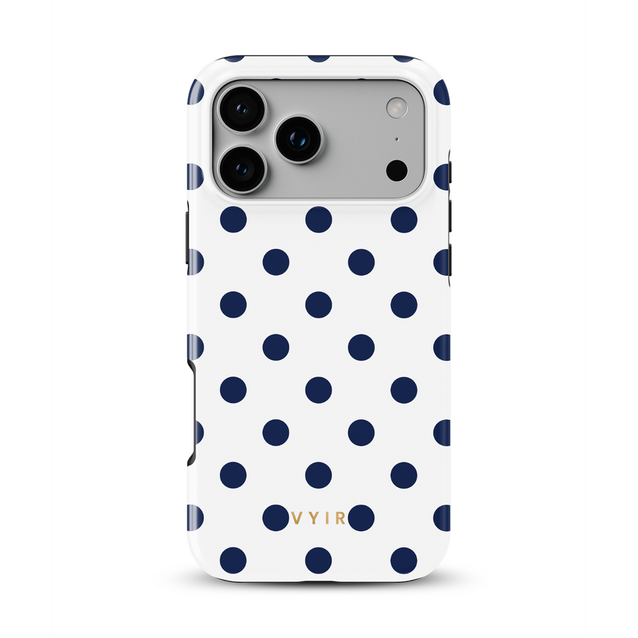 Classic Polka Dots, Sailor Blue - Tough MagSafe iPhone Cover