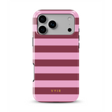 Horizontal Stripes, Candy Pink - Tough Mobilcover