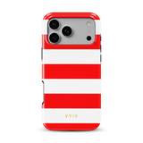 Horizontal Stripes, Red Silk - Tough Mobilcover