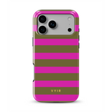 Horizontal Stripes, Urban Olive - Tough Mobilcover