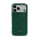 Croc Leather Print Jade - Tough MagSafe iPhone Cover