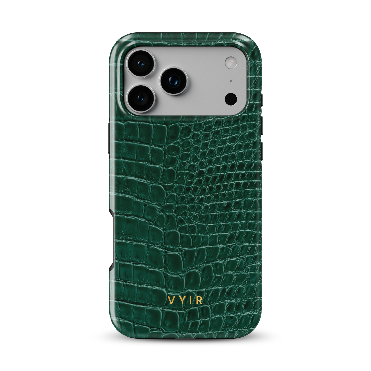 Croc Leather Print Jade - Shockproof Phone Case - VYIR