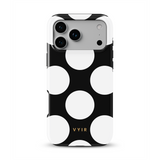 Large Polka Dots, Black Sparkle - Tough MagSafe iPhone Cover