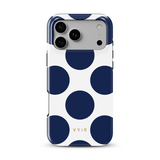 Large Polka Dots, Old Money Blå - Tough MagSafe iPhone Cover