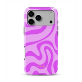 Swirl Lines, Light Pink - Tough MagSafe iPhone Cover