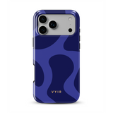 Swirl Lines, Navy Blue - Tough MagSafe iPhone Cover