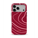 Swirl Lines, Pink & Red - Tough MagSafe iPhone Cover