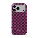 Tiny Checker, Burgundy - Tough Mobilcover