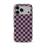 Tiny Checker, Plum - Tough MagSafe iPhone Cover