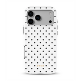 Tiny Polka Dots, sort og hvid - Tough MagSafe iPhone Mobilcover