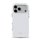 Tiny Polka Dots, perlehvid - Tough MagSafe iPhone Mobilcover