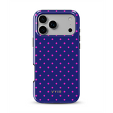 Tiny Polka Dots, Midnats-pink - Tough MagSafe iPhone Cover