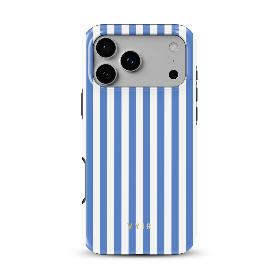 Vertical Stripes, Pariserblå - Tough MagSafe iPhone Cover