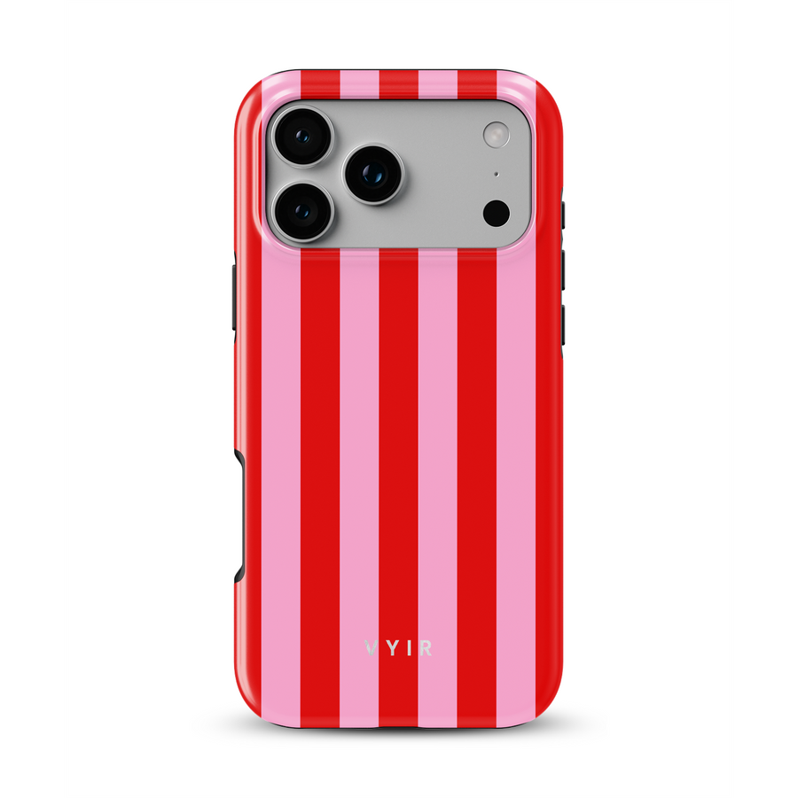 Vertical Stripes, Red Blush - Tough Mobilcover