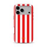Vertical Stripes, Red Silk - Tough MagSafe iPhone Cover