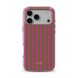 Vertical Stripes, Urban Olive - Tough MagSafe iPhone Cover