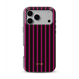 Vertical Stripes, Wine Red - Tough MagSafe iPhone Cover