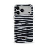 Zebra Gleam Silver - Tough MagSafe iPhone Cover