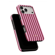 Vertical Stripes, Candy Pink - Shockproof Phone Case - VYIR