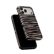 Zebra Gleam Mocha - Shockproof MagSafe iPhone Case - VYIR