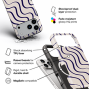 Swirl Lines, Old Money - Shockproof MagSafe iPhone Case - VYIR