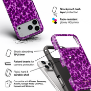 Tortoiseshell, Purple - Shockproof Phone Case - VYIR