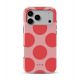 Big Polka Dots, kirsebærrød - Tough iPhone Cover