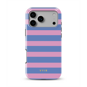Horizontal Stripes, Periwinkle Dream - Shockproof MagSafe iPhone Case - VYIR