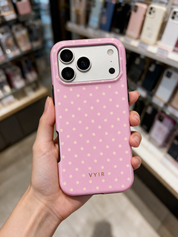 Tiny Polka Dots, Feminine Pink - Tough Mobilcover