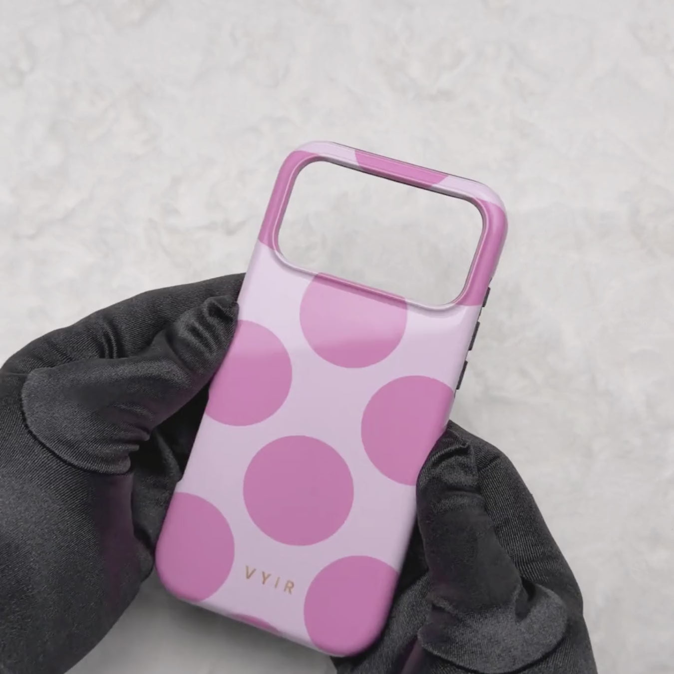 Large Polka Dots, Bubbly Pink - Tough MagSafe iPhone Cover