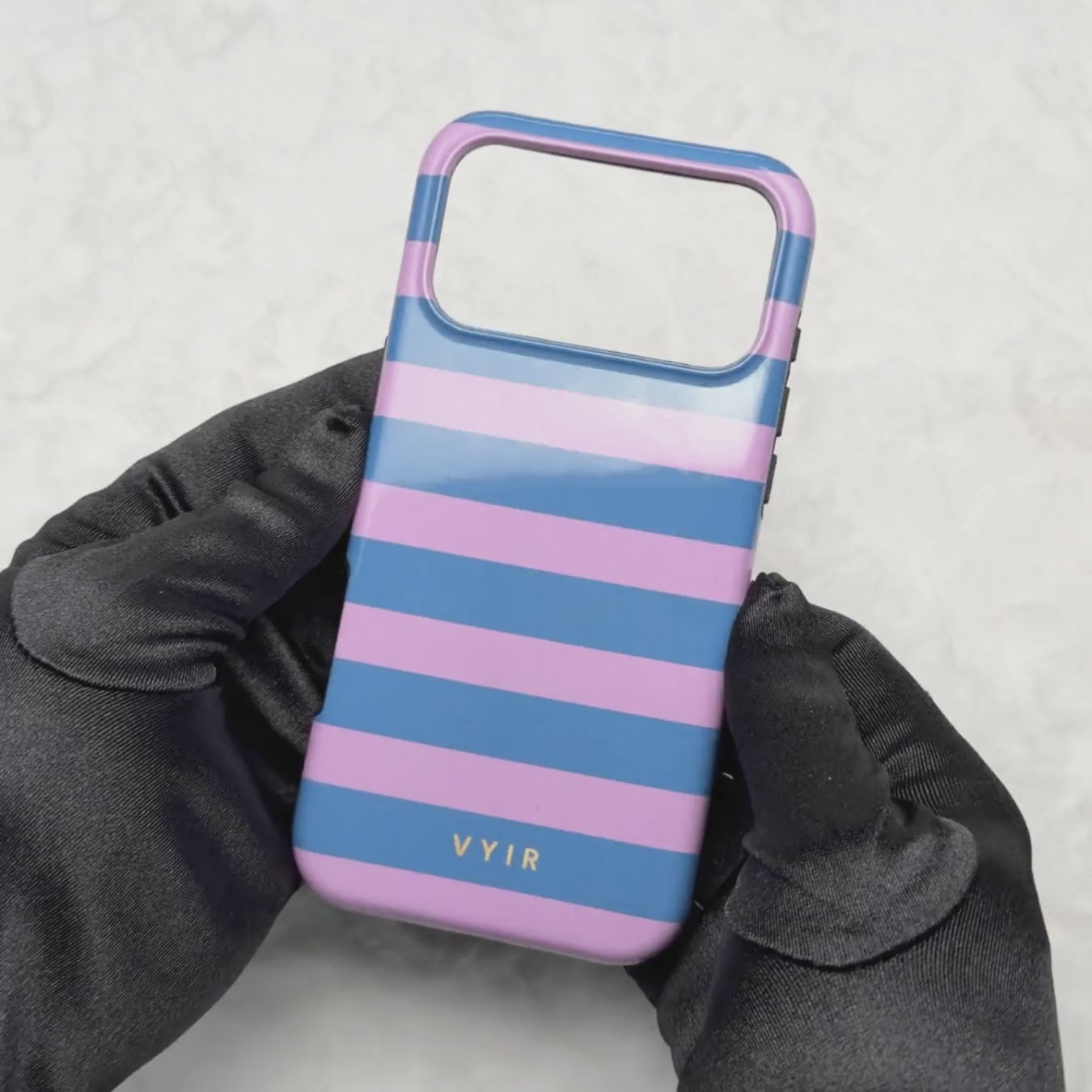 Horizontal Stripes, Periwinkle Dream - Tough Mobilcover